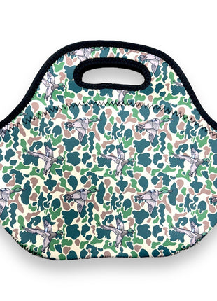 Green Duck Camo Lunch Bag Tote - Drink Handlers