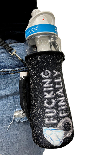 16oz Water Bottle Handler  W/ Carrying Strap