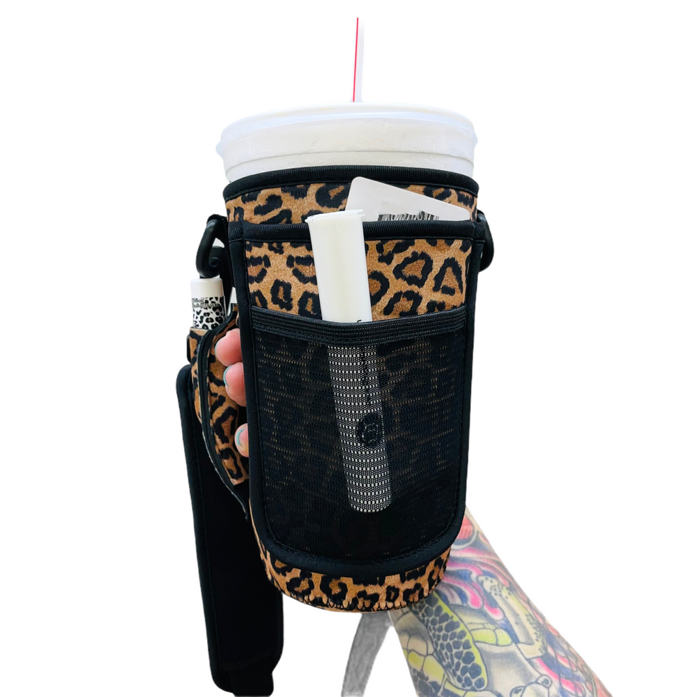 Leopard 30-40oz Tumbler Handler™  With Carrying Strap