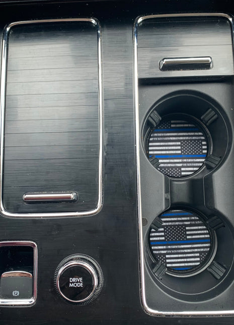 Back The Blue Neoprene Car Coasters