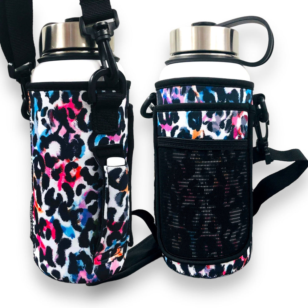 Watercolor Leopard 30-40oz Tumbler Handler™  With Carrying Strap