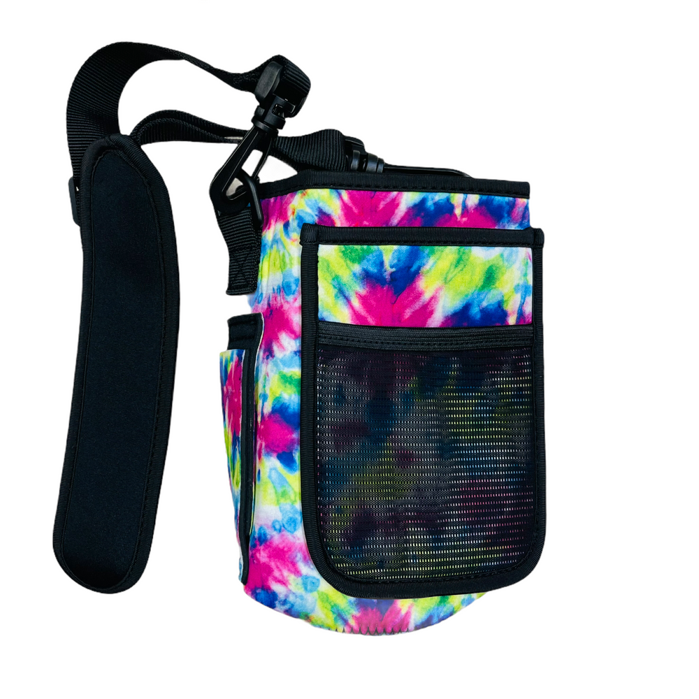 Purple Tie Dye 30-40oz Tumbler Handler™  With Carrying Strap