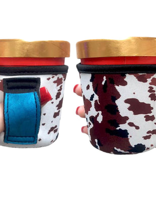 Cowhide w/ Turquoise Leather Pint Size Ice Cream Handler™