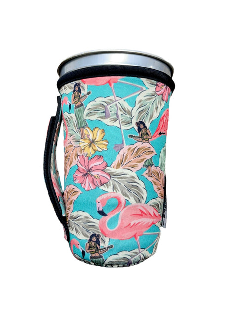 Hawaiian Flamingo 16oz PINT Glass / Medium Fountain Drinks and Hot Coffee Handlers™