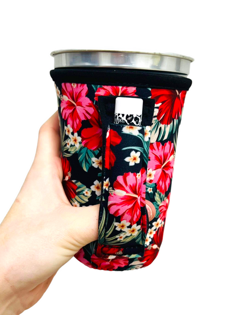 Hibiscus 16oz PINT Glass / Medium Fountain Drinks and Hot Coffee Handlers™