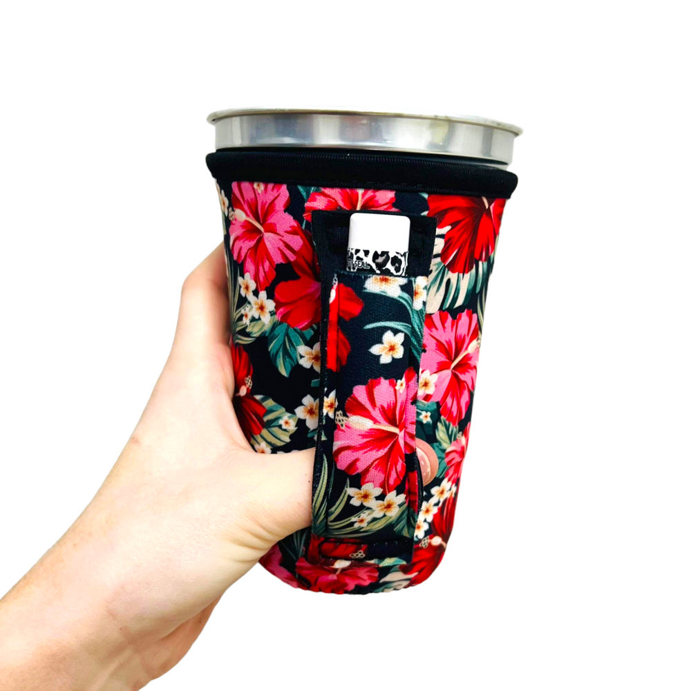 Hibiscus 16oz PINT Glass / Medium Fountain Drinks and Hot Coffee Handlers™