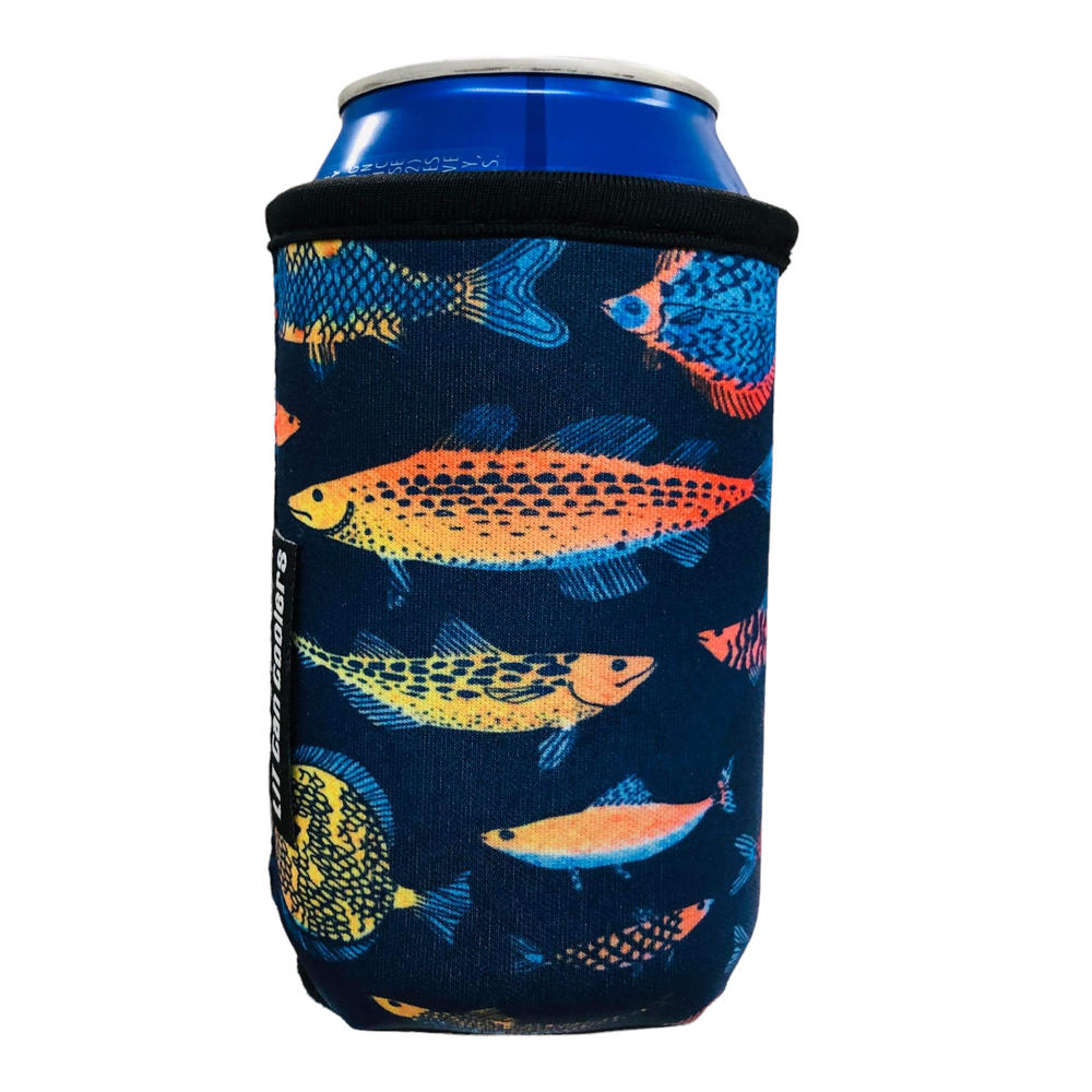 12oz Stubby Can Cooler - ACADEMY - Neon Fish