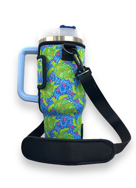 Sea turtles 40oz Tumbler With Handle Sleeve
