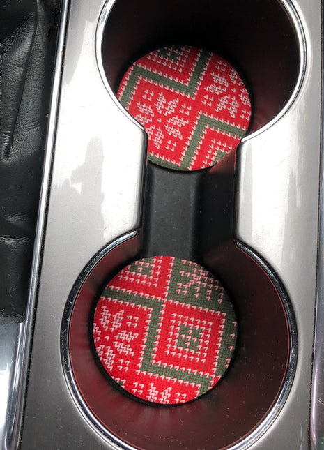 Christmas Sweater car coasters set
