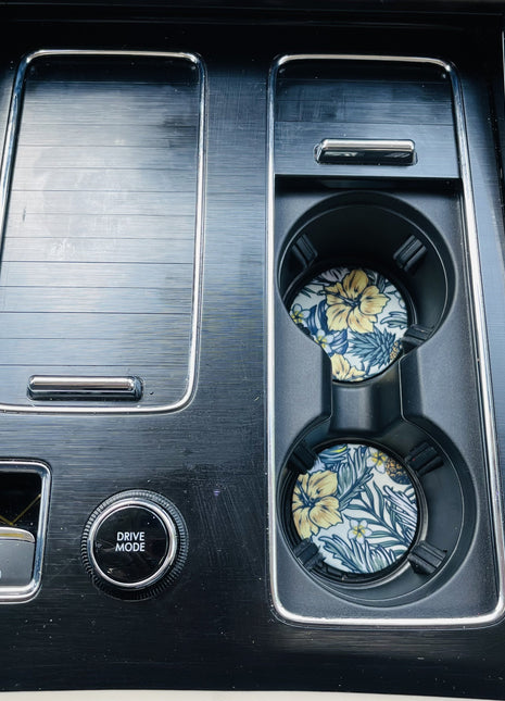 Yellow Isle Neoprene Car Coasters