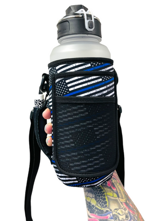 Back The Blue 30-40oz Tumbler Handler™  With Carrying Strap