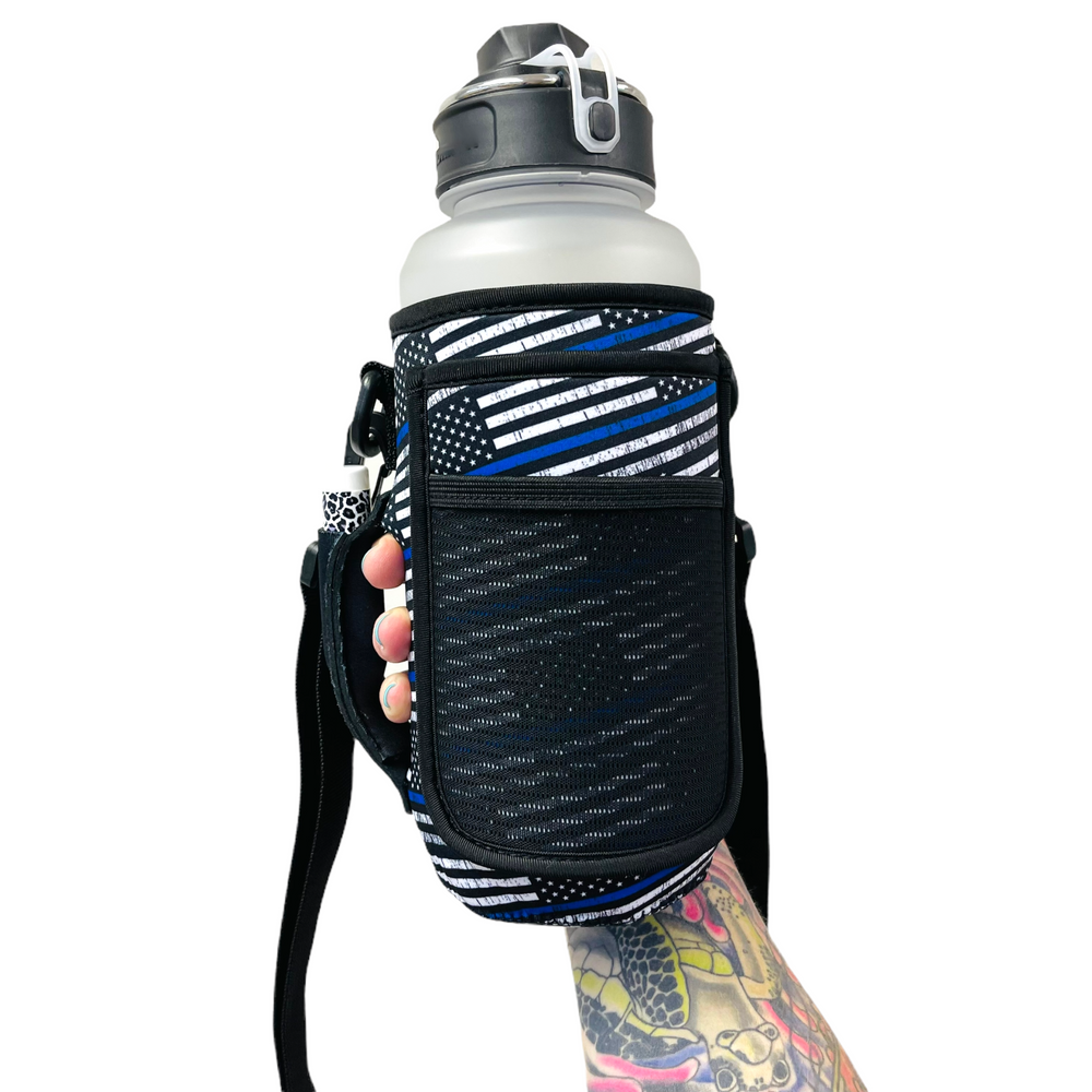 Back The Blue 30-40oz Tumbler Handler™  With Carrying Strap