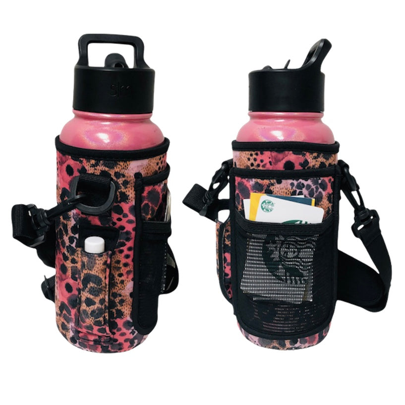 Blushing Leopard 30-40oz Tumbler Handler™  With Carrying Strap