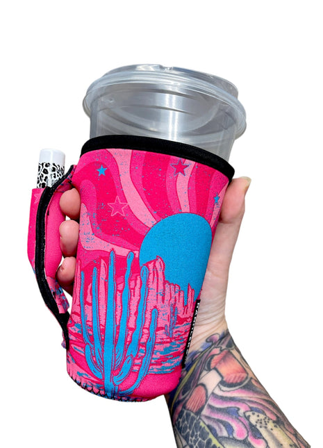 Groovy Cactus 16oz PINT Glass / Medium Fountain Drinks and Hot Coffee Handlers™