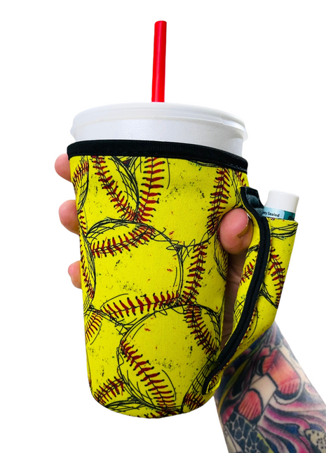 Softball 16oz PINT Glass / Medium Fountain Drinks and Tumbler Handlers™