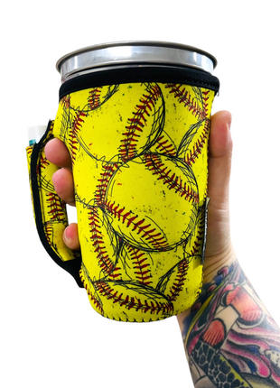 Softball 16oz PINT Glass / Medium Fountain Drinks and Tumbler Handlers™