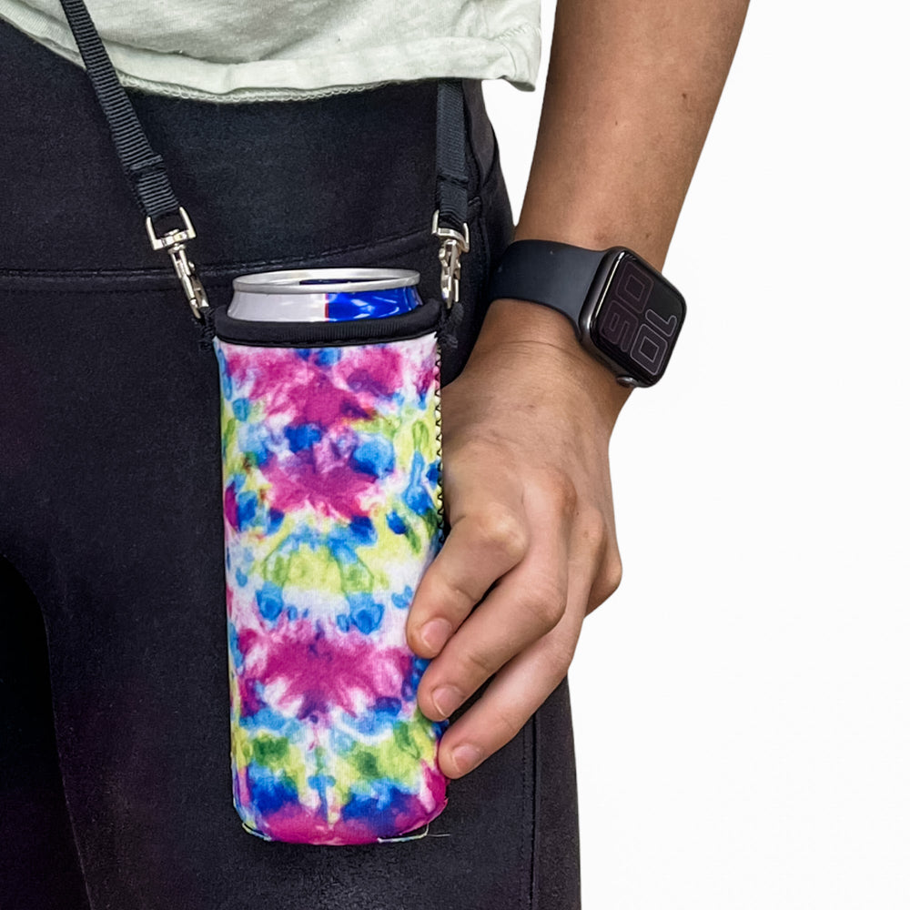 12oz Slim Can Cooler (no handle) W/ Carrying Strap