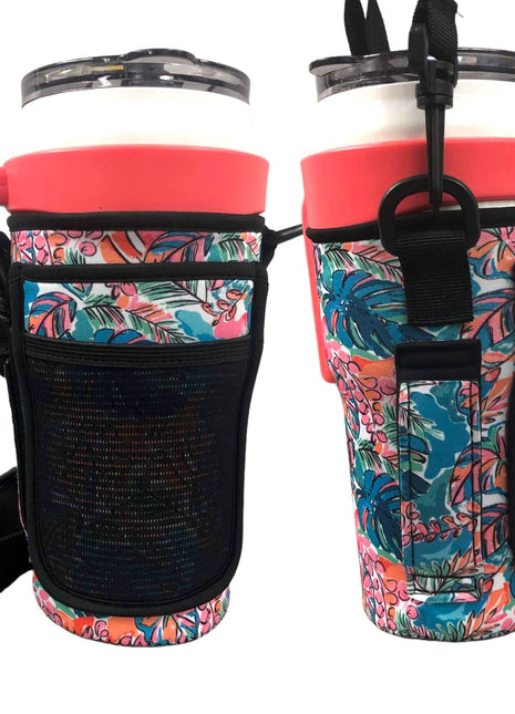 Beach Babe 30-40oz Tumbler Handler™  With Carrying Strap