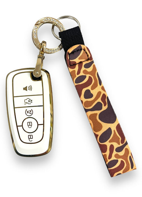 Old School Camo Wristlet Keychain