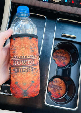 Howdy B**CHES Neoprene Car Coasters