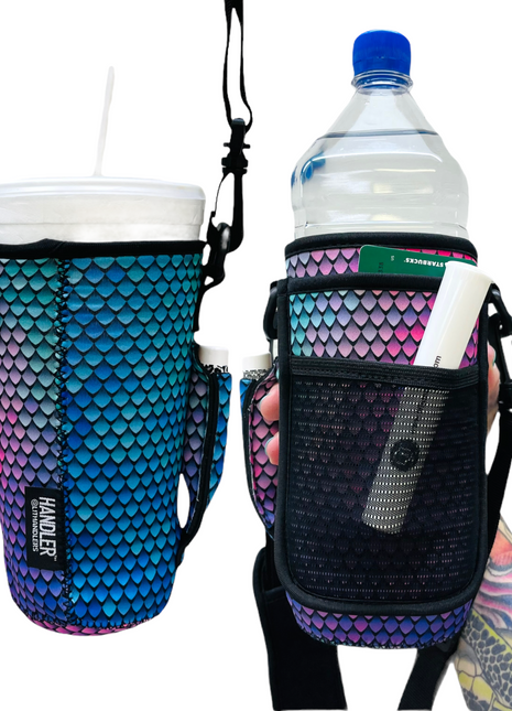 Purple Mermaid 30-40oz Tumbler Handler™  With Carrying Strap