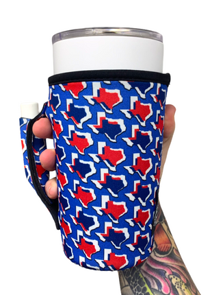 Red White & Texas 20oz Large Coffee / Tea / Tumbler Handler™