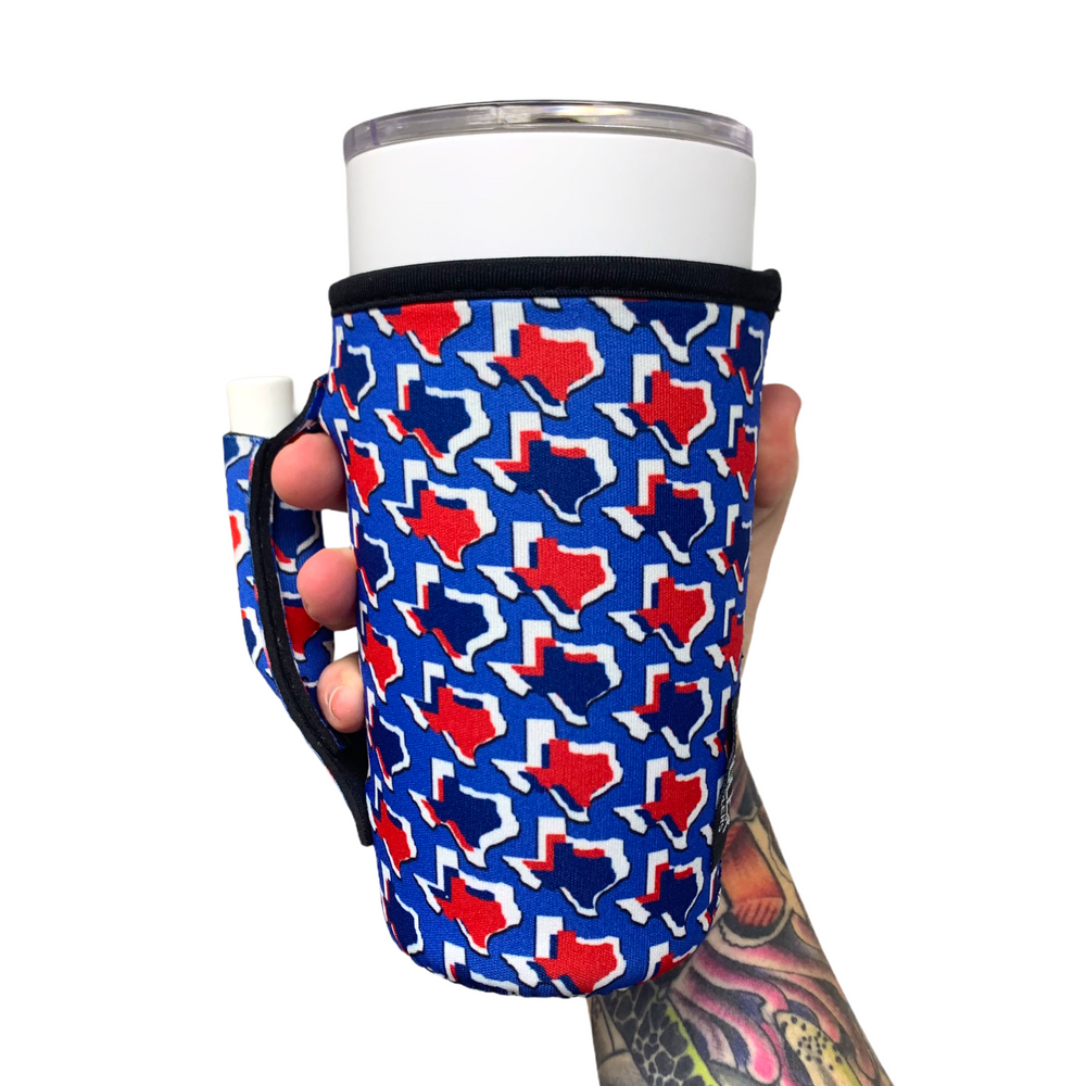 Red White & Texas 20oz Large Coffee / Tea / Tumbler Handler™