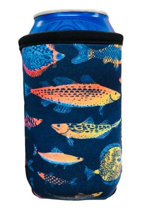 12oz Stubby Can Cooler - ACADEMY - Neon Fish
