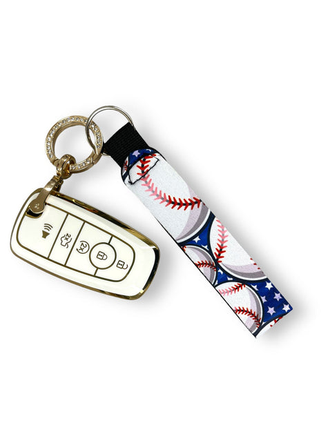 Baseball Wristlet Keychain