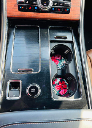 Hibiscus Neoprene Car Coasters