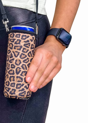 12oz Slim Can Cooler (no handle) W/ Carrying Strap