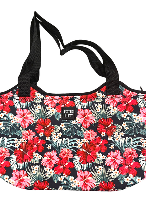 Hibiscus Neoprene Tote