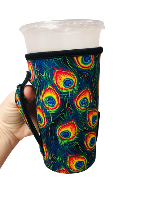Peacock Feathers 20oz Large Coffee / Tea / Tumbler Handler™