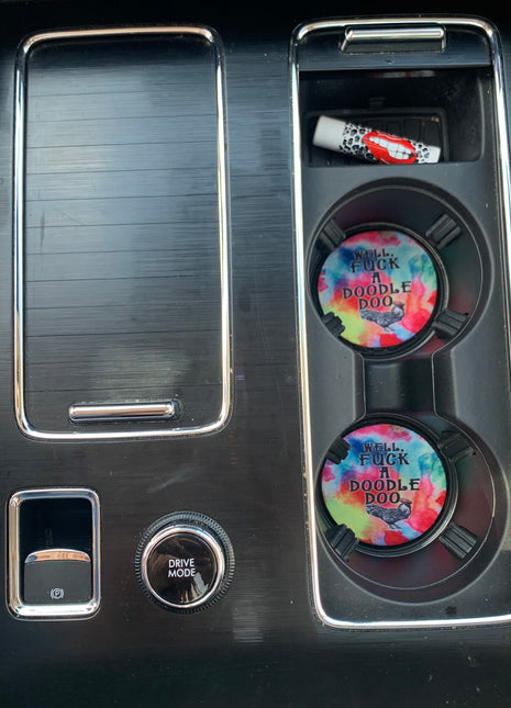 F*** A Doodle Doo Neoprene Car Coasters