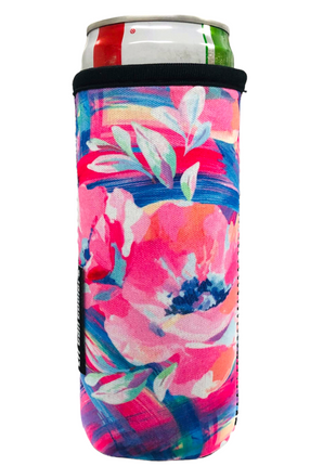 12oz Slim Can Cooler - ACADEMY -  Floral Kokomo slim