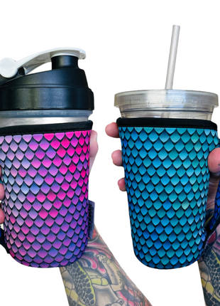 Purple Mermaid 16oz PINT Glass / Medium Fountain Drinks and Tumbler Handlers™