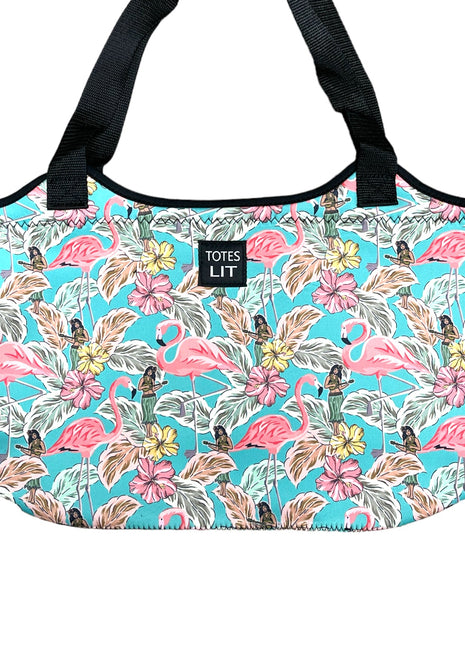 Hawaiian Flamingo Neoprene Tote