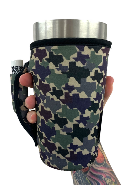 Texas Camo 20oz Large Coffee / Tea / Tumbler Handler™