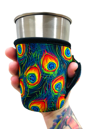 Peacock Feathers Small & Medium Coffee Handler™