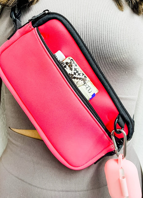 Neon Pink Cross Body Purse