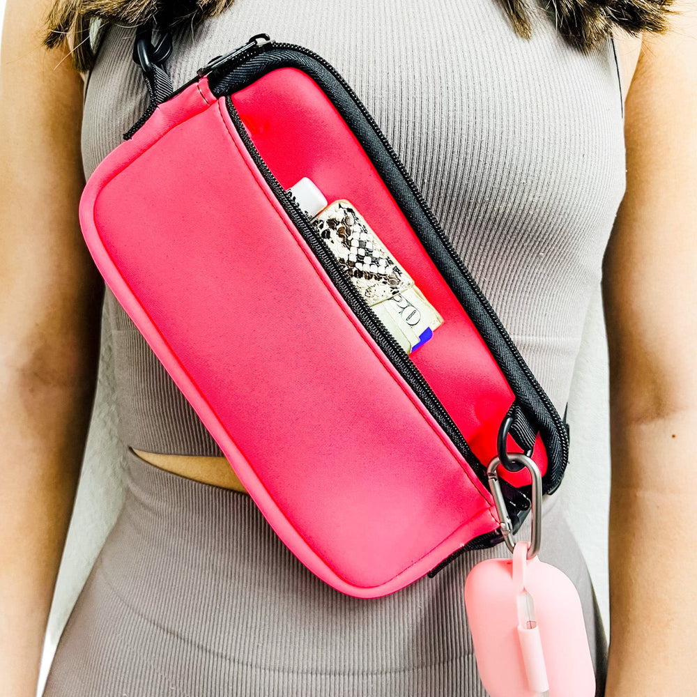 Neon Pink Cross Body Purse