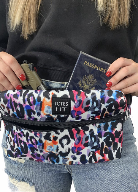 Watercolor Leopard Fanny Packin' Tote