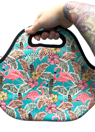 Hawaiian Flamingo Lunch Bag Tote