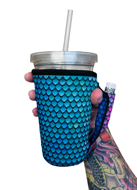Purple Mermaid 16oz PINT Glass / Medium Fountain Drinks and Tumbler Handlers™