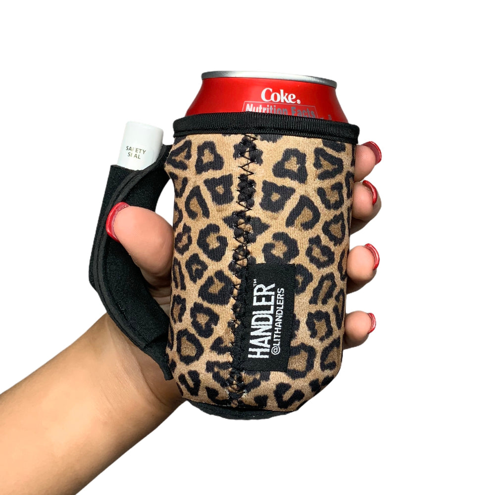 Leopard w/ Black 12oz Stubby Can Handler™