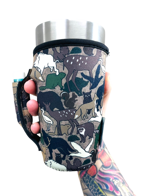 Animal Camo 20oz Large Coffee / Tea / Tumbler Handler™
