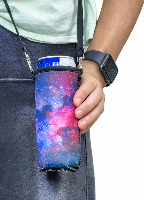 12oz Slim Can Cooler (no handle) W/ Carrying Strap