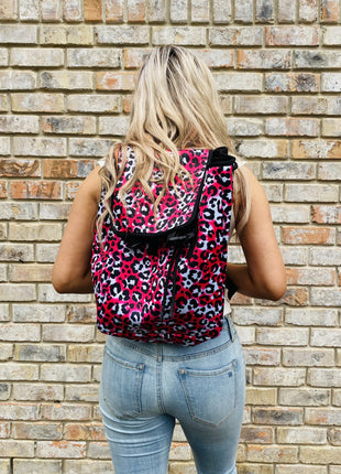 Hot Pink Leopard Backpack