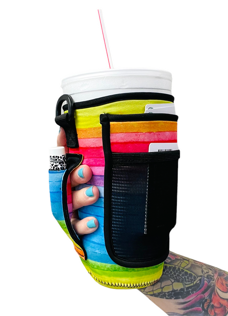 Rainbow 30-40oz Tumbler Handler™  With Carrying Strap