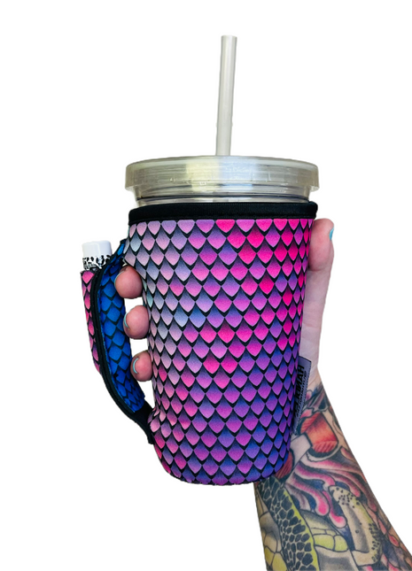 Purple Mermaid 16oz PINT Glass / Medium Fountain Drinks and Tumbler Handlers™